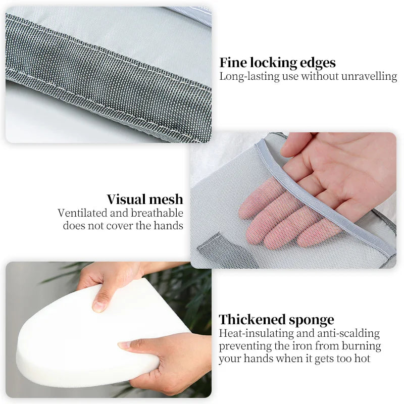 Handheld Ironing Board Mini Anti-scald Gloves Iron Pad Cover Heat-resistant Steamer Ironing Gloves for Clothing Protective Pad - Stereotech