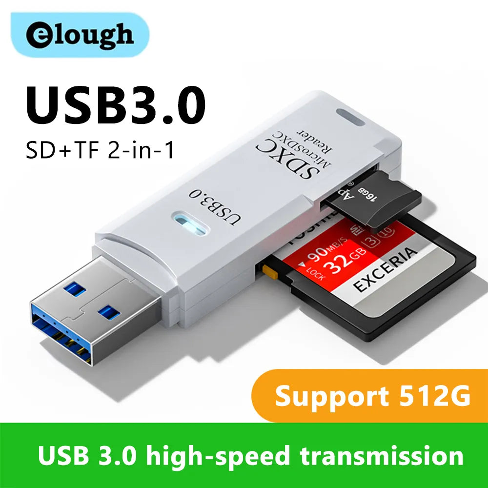 2 IN 1 USB 3.0 Micro Card Reader - Stereotech