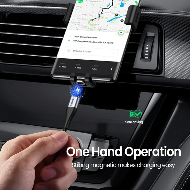 UGREEN Magnetic USB Charging Cable Type C  Micro USB Phone Cable Magnet Charger Micro USB For Xiaomi  3A Mobile Phone Wire Cord