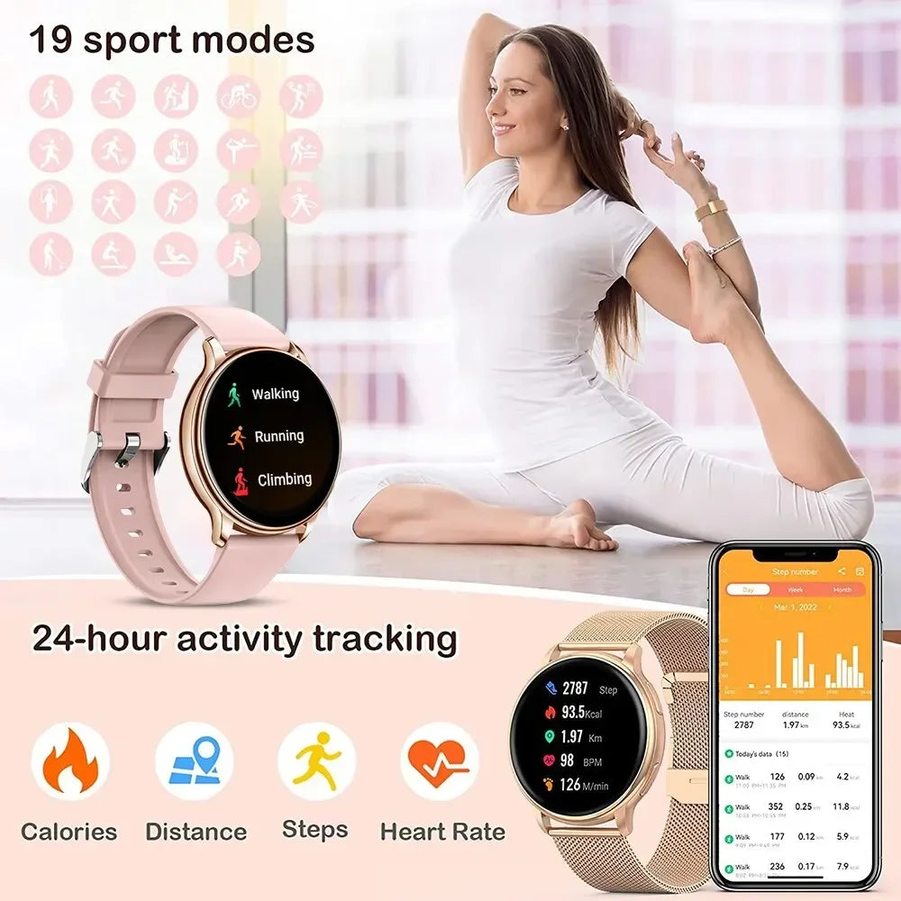Xiaomi Bluetooth Call Smart Watch Women Steel Watches Men Sports Fitness Tracker Heart Rate Smartwatch For Android IOS G35