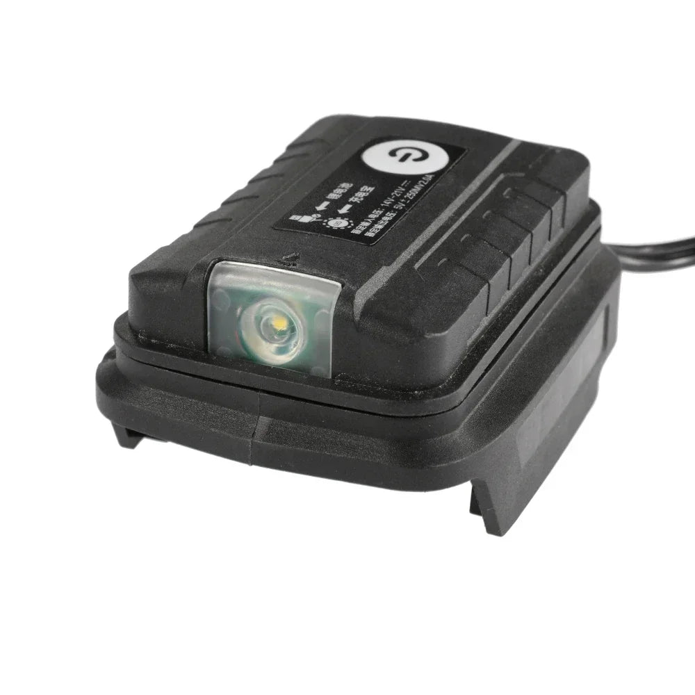 600W Car Heater Cable-free Winter Defroster for Makita 18V battery Heating &amp; Fan with 2USB Ports for Phone Charging LED Light