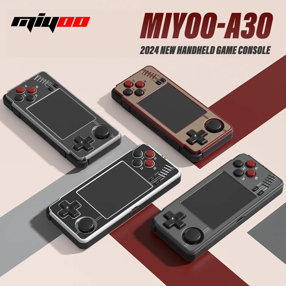 MIYOO A30 Handheld Game Console 2.8&#39;&#39; IPS Screen Linux System 2.4Gwifi Classic Retro Video Console Vibration Motor Player Gifts