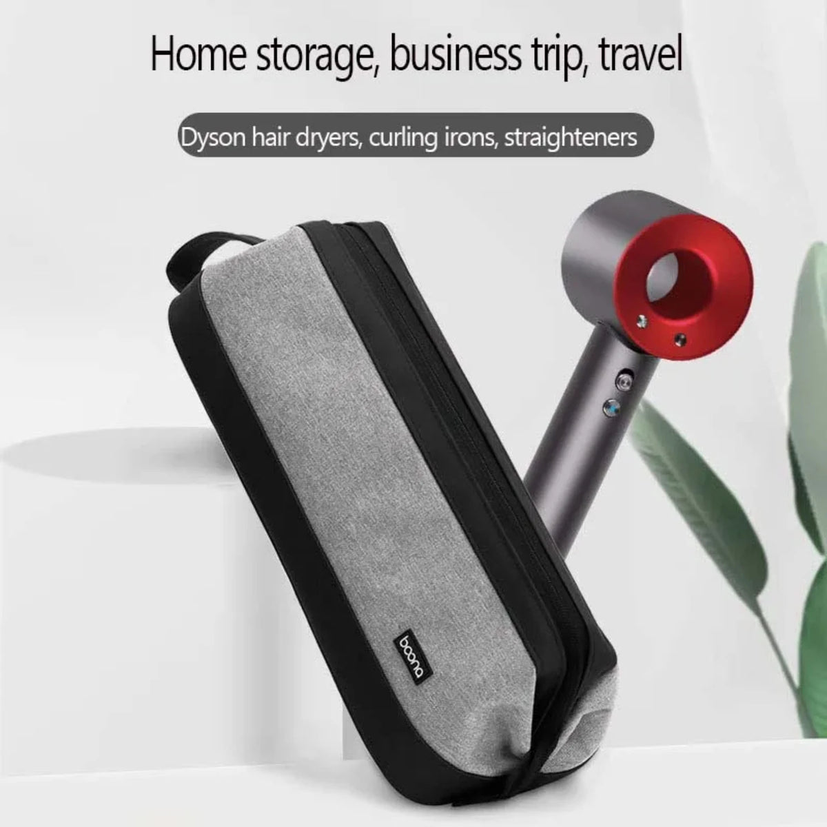 Portable Dustproof Hair Dryer, Curler, and Straightener Case for Travel Protection and Organization