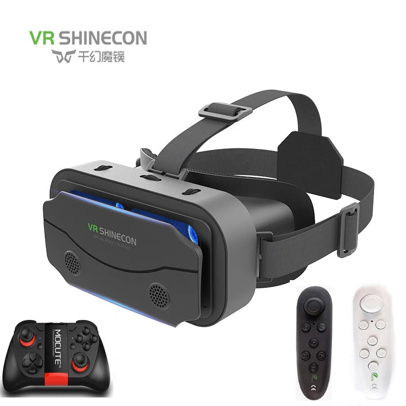 SHINECON 3D Helmet VR Glasses 3D Glasses Virtual Reality Glasses VR Headset For Google cardboard 5-7&#39; Mobile with original box