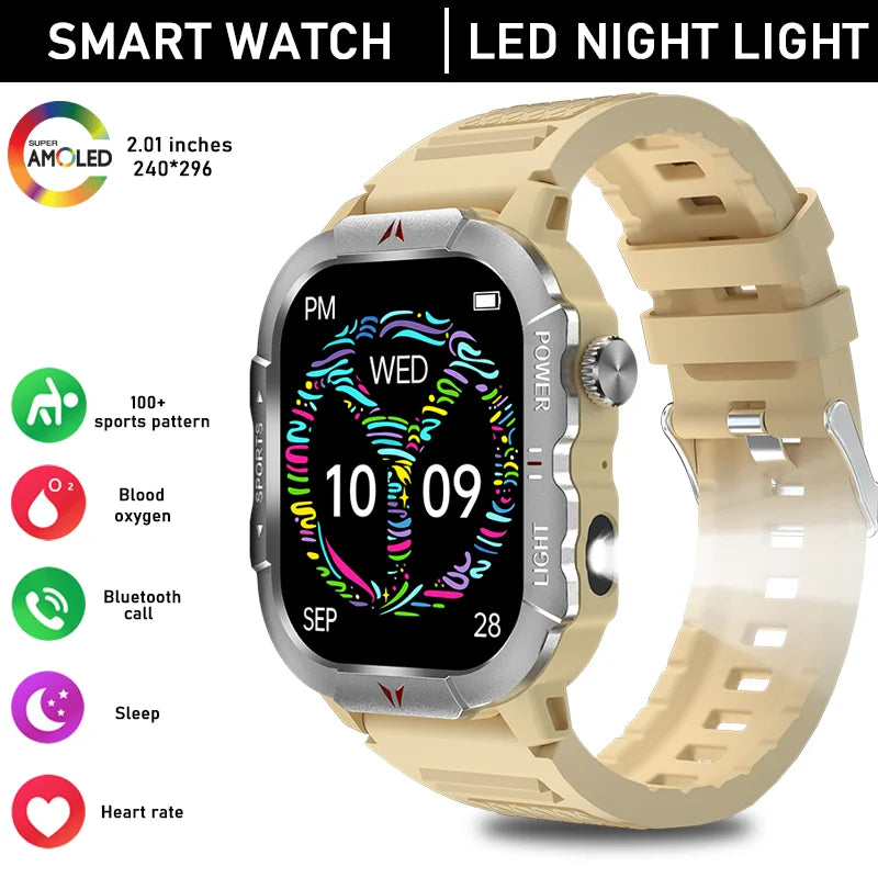 2024 New Outdoor Military GPS Truck Smart Watch Men AMOLED HD Screen Heart Rate IP68 Waterproof Sports Smartwatch For AndroidIOS