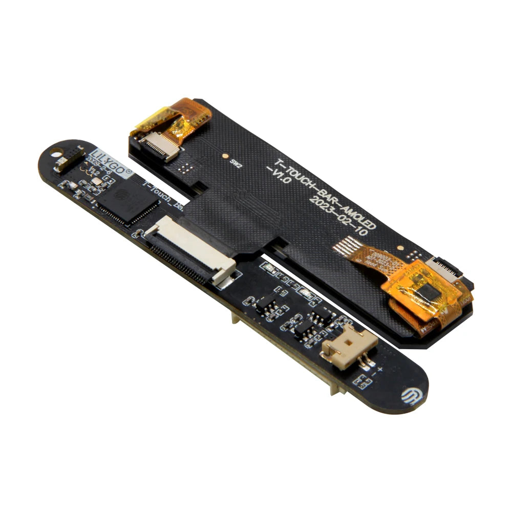 LILYGO® T-Touch Bar AMOLED ESP32-S3 Touch Display Bar Development Board ESP32-S3R8 Wireless Module Magnetic Round USB Connector