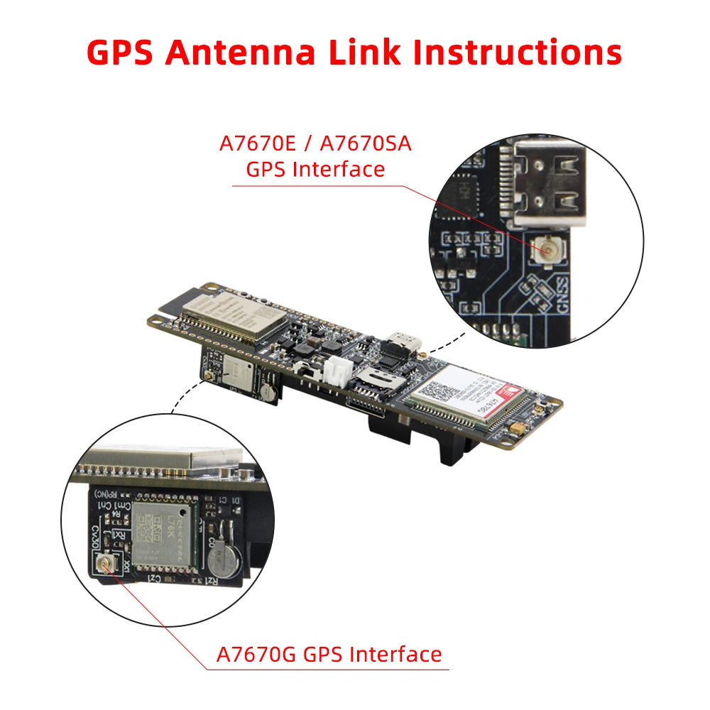 LILYGO® TTGO T-A7670G/E/SA R2 4G Development Board LTE CAT1 SIM Module ESP32 Support GSM/GPRS/EDGE TF Card A7670G A7670E A7670SA