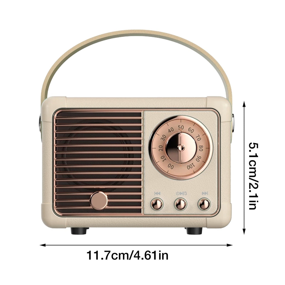 Bluetooth Compact Retro Speakers with Radio - Stereotech