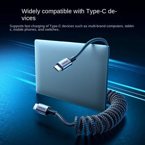 UGREEN Car Spring USB Type C Cable USB C to USB C Cable 100W PD Fast charging For Apple huawei Samsung iPhone 15 pro Max data 5A