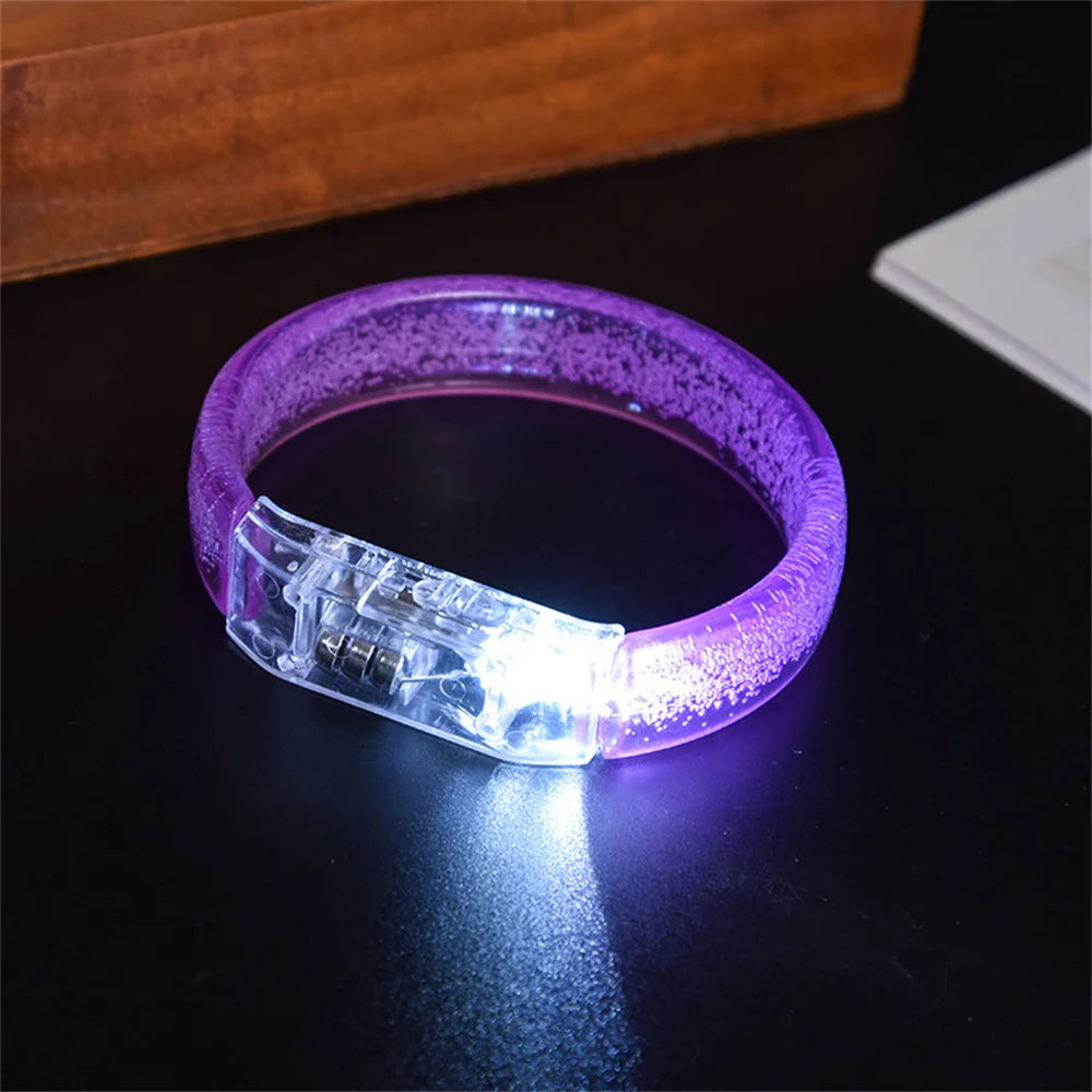 Night LED Battery Light-emitting Bracelet Entertainment Cheering Props Running Luminous Bracelet Bar Party Luminous Props