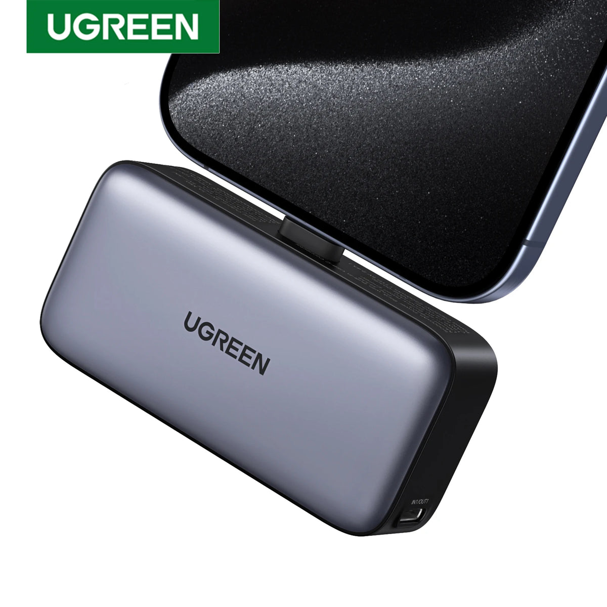 UGREEN Type C Port with Stand Power Bank Portable 5000mAh 22.5W Fast Charging PowerBank for iPhone 15 Pro Max 14 13 12 15pro 20W