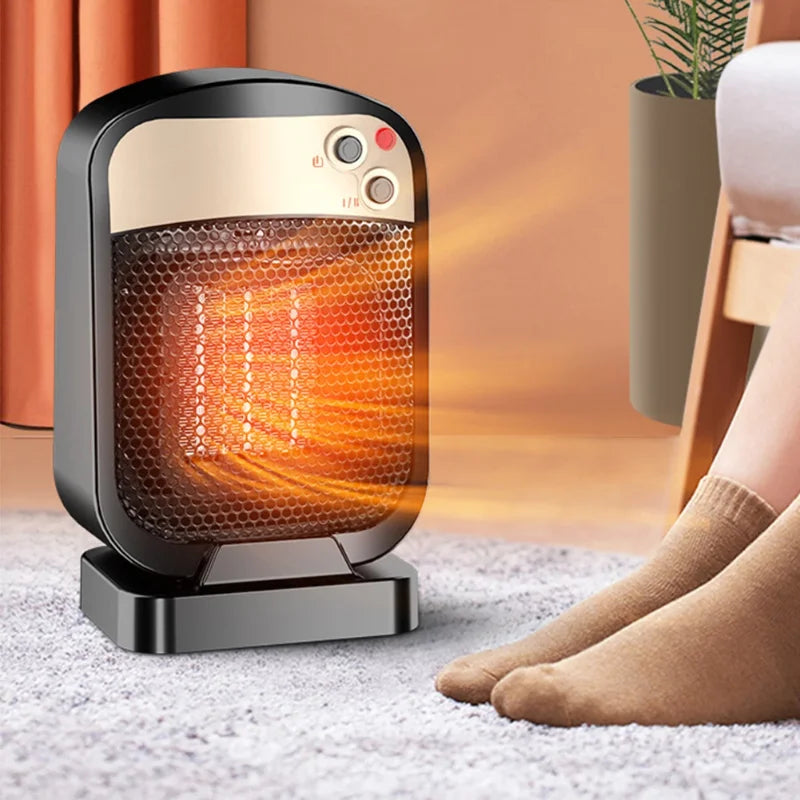 110V&amp;220V Portable Electric Heater 1200W Desktop Fan Heater PTC Heating Warm Air Blower Home Office Warmer Machine for Winter