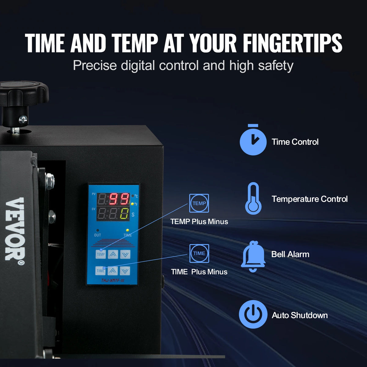 VEVOR Heat Press Machine 15&quot; x 15&quot;  / 16&quot; x 20&quot; / 16&quot; x 24&quot; Sublimation Printer Manual Clamshell Transfer on DIY T-shirt Pillow - Stereotech