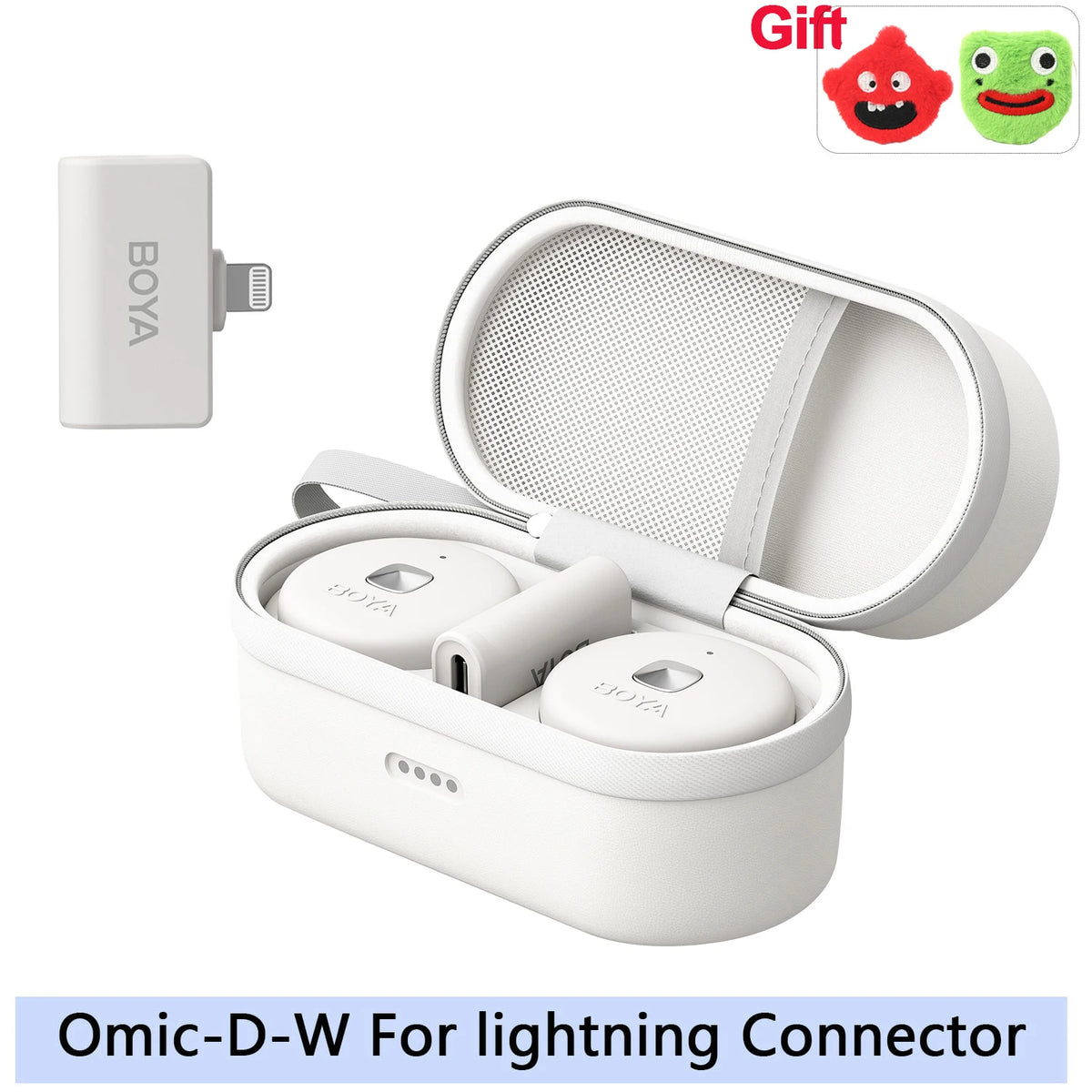 BOYA Omic D/U Wireless Lavalier Lapel Microphone for iPhone iPad Android Type-c Smartphone Youtube Live Recording Interview Vlog