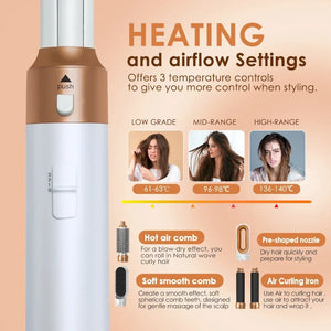 5 in 1 Hair Dryer Brush with Negative Ion Professional Curling Iron Auto Wrap Curlers  For Dyson Airwrap Hair Dryer Household