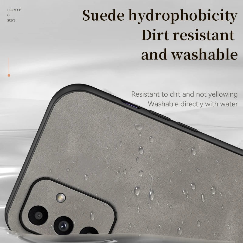 Luxury Leather Texture Silicone Case for Samsung Galaxy A15 A25 A35 A55 A05 A05S 5G SheepSkin Back Cover