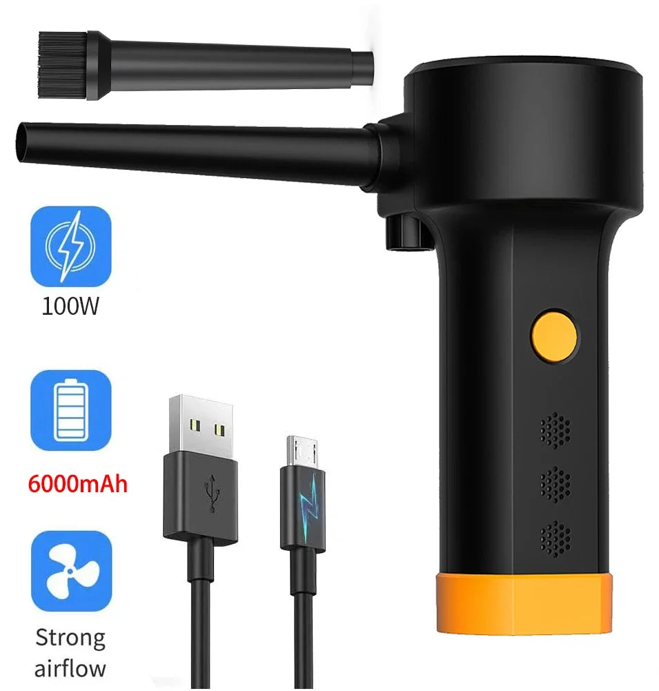 Electric Air Duster,Compressed Air Can For Computers,Laptop Keyboard Cleaning Dust,Hairs, Pc,Printer Purpose,Screen Cleaner