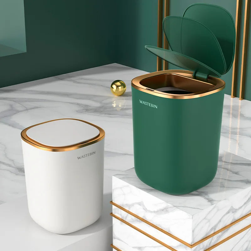 Waterproof Bathroom Smart Sensor Trash Can 12L Garbage Bucket automatic Trash Bin For kitchen Toilet Wastebasket Smart Home