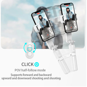 Handheld Selfie Stick Gimbal Stabilizer Holder Adjustable Fill Light Selfie Stand Bluetooth Mobile Phone  For IPhone Samsung