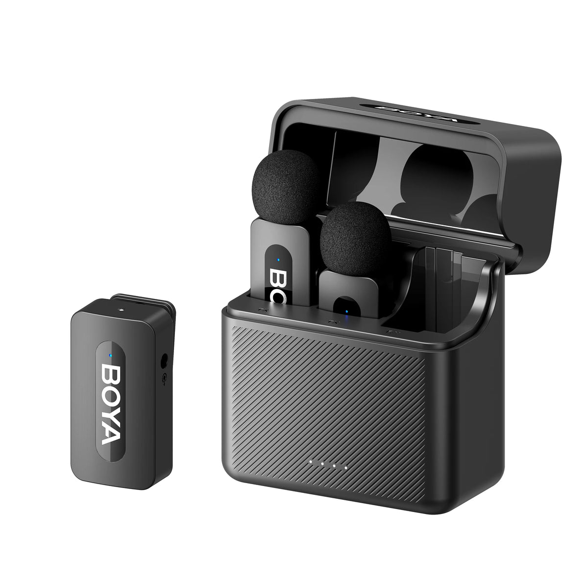 BOYA BY-V3  Wireless Lavalier Lapel Mini Microphone for iPhone Android Smartphone PC Computer Live Streaming Youtube Recording