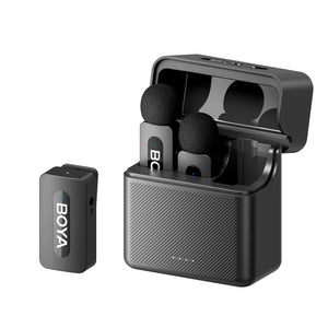 BOYA BY-V3  Wireless Lavalier Lapel Mini Microphone for iPhone Android Smartphone PC Computer Live Streaming Youtube Recording