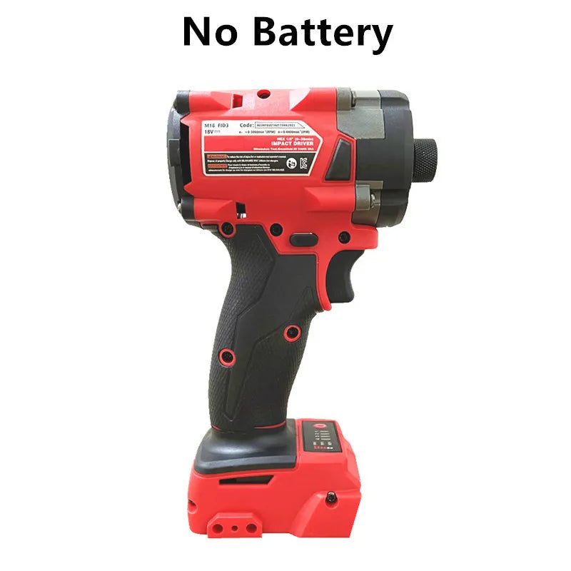Compatible For Milwaukee 18V Battery Electric Cordless Wrench Brushless Screwdriver Impact Drill Power Tools Car Truck Repair
