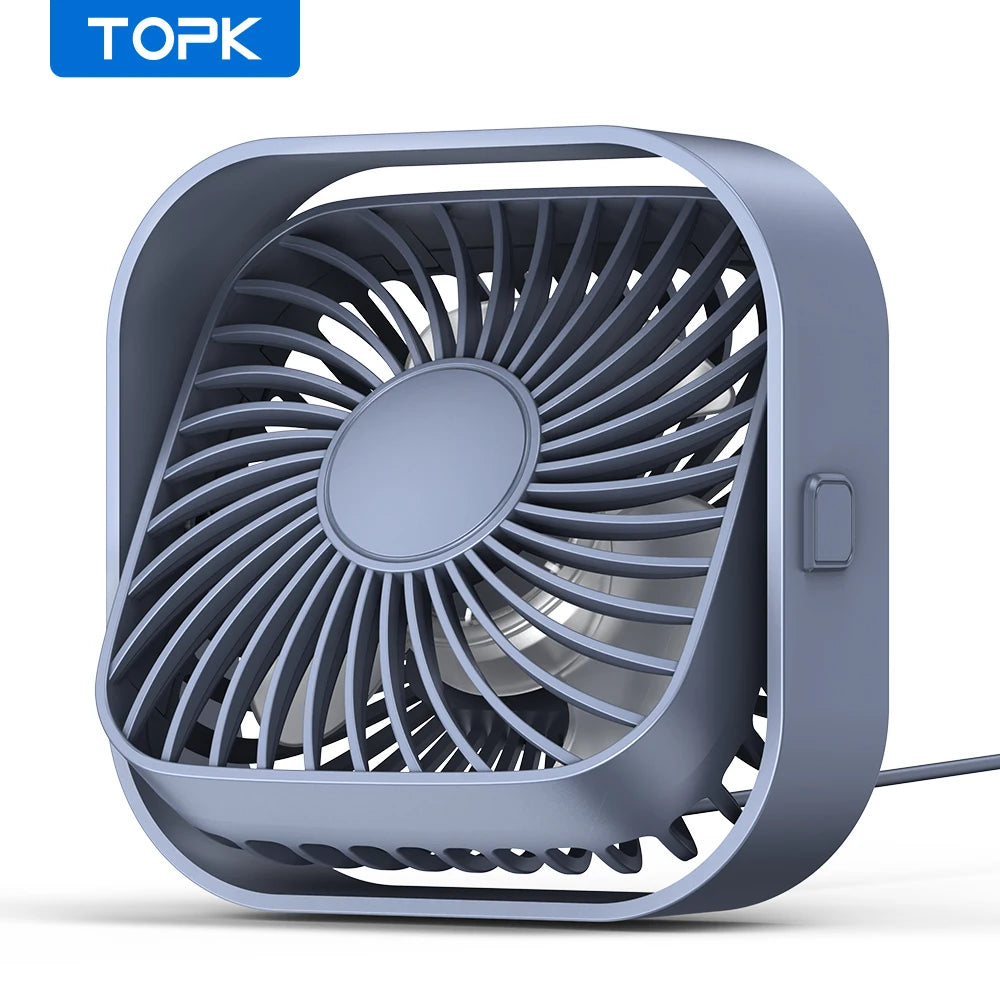 360°Rotatable Standing Portable Fan USB Desk Fan - Stereotech