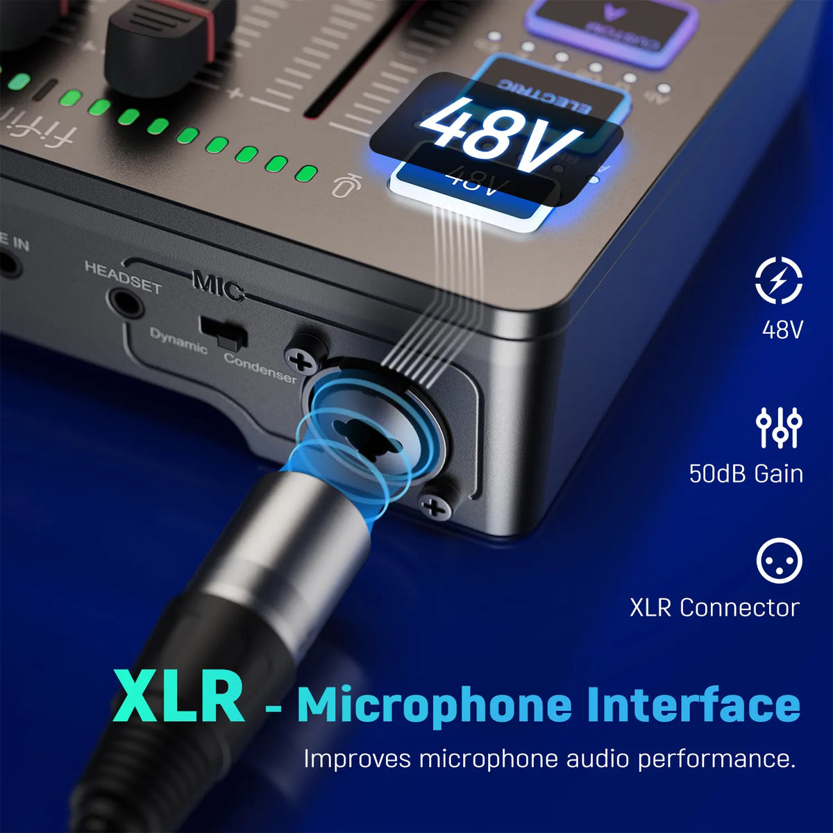 FIFINE Gaming Audio Mixer With XLR - Stereotech