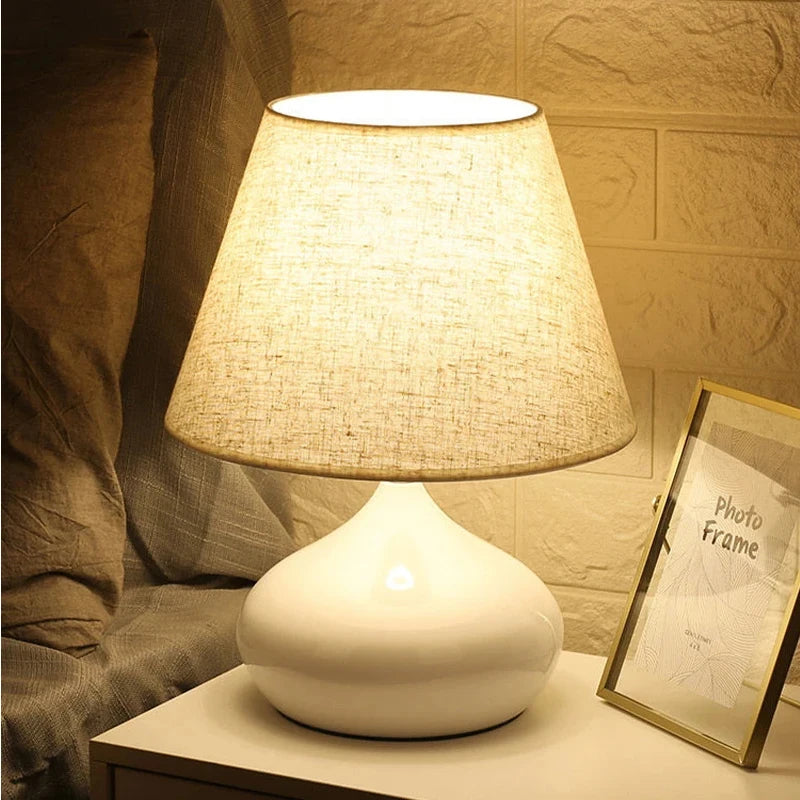Modern Minimalist Table Light Living Room Study Desk Lamp LED Warm Creative Bedside Lighting Decorate Lamp Touch Switch Control