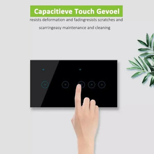 Melery 147 Tuya WIFI Smart Wall Light Switch Touch Sensor Glass Panel Wireless Remote Control by Alexa Google Home 4/5/6Gang