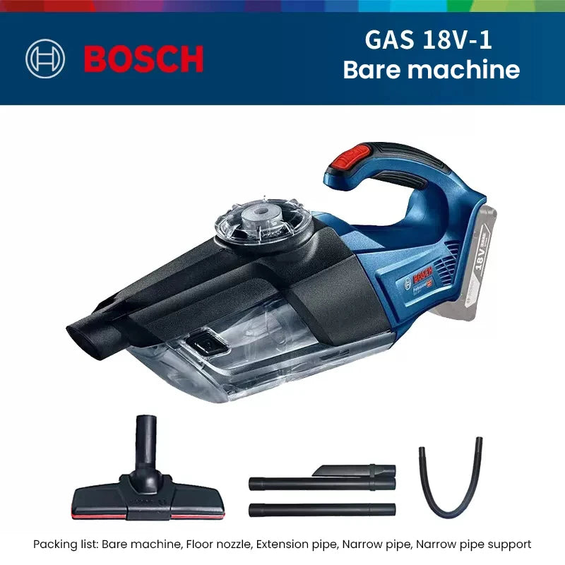 BOSCH 18V Professional Cordless Vacuum Cleaner GAS 18V-1 Powerful Cyclone Suction Portable Handheld Rechargeable Vacuum Househol