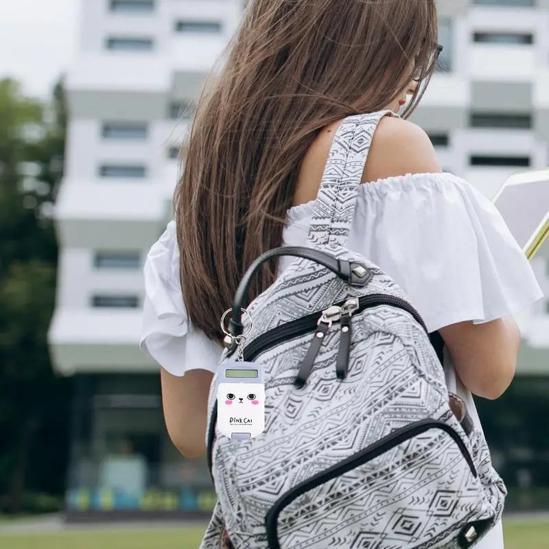 Mini Calculator Keychain Electronic Pocket-Sized Key Ring Calculator Candy-Colored Mini Digits Calculator Cute And Functional Ke - Stereotech