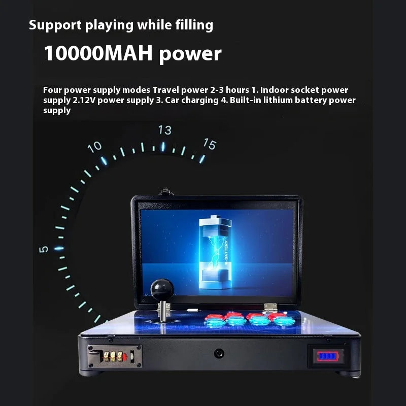 2024 New 14 Inch Mini Arcade Machine Portable Foldable Party Toys Joystick Home Game Console Boys Gift