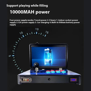 2024 New 14 Inch Mini Arcade Machine Portable Foldable Party Toys Joystick Home Game Console Boys Gift