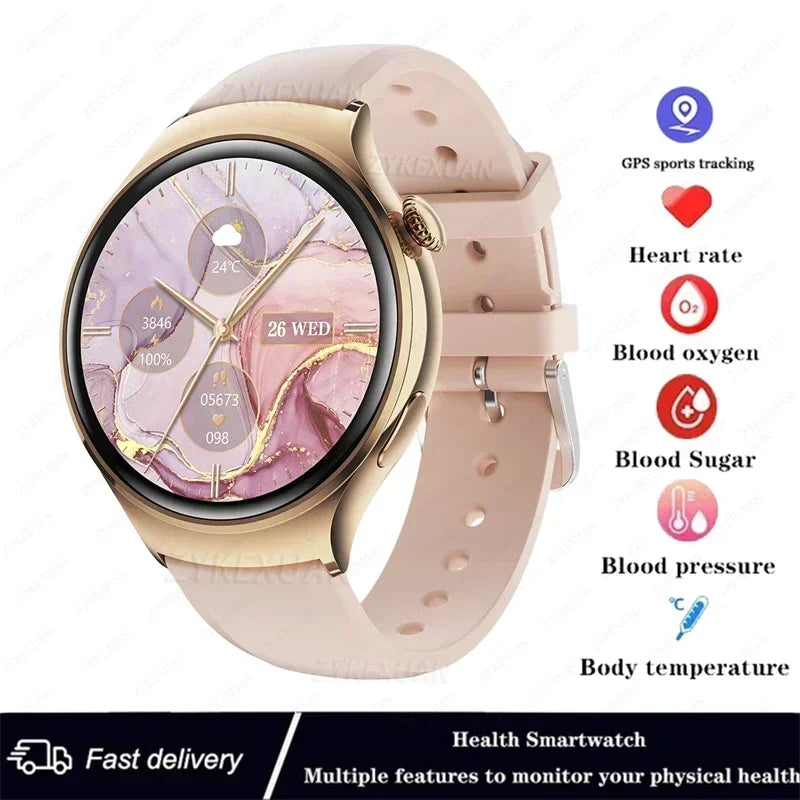Xiaomi 2024 New Watch For GT4 Mini Smart Watch Women AMOLED NFC GPS Heart Rate Clock BT Call IP68 Waterproof Lady Smartwatch+Box