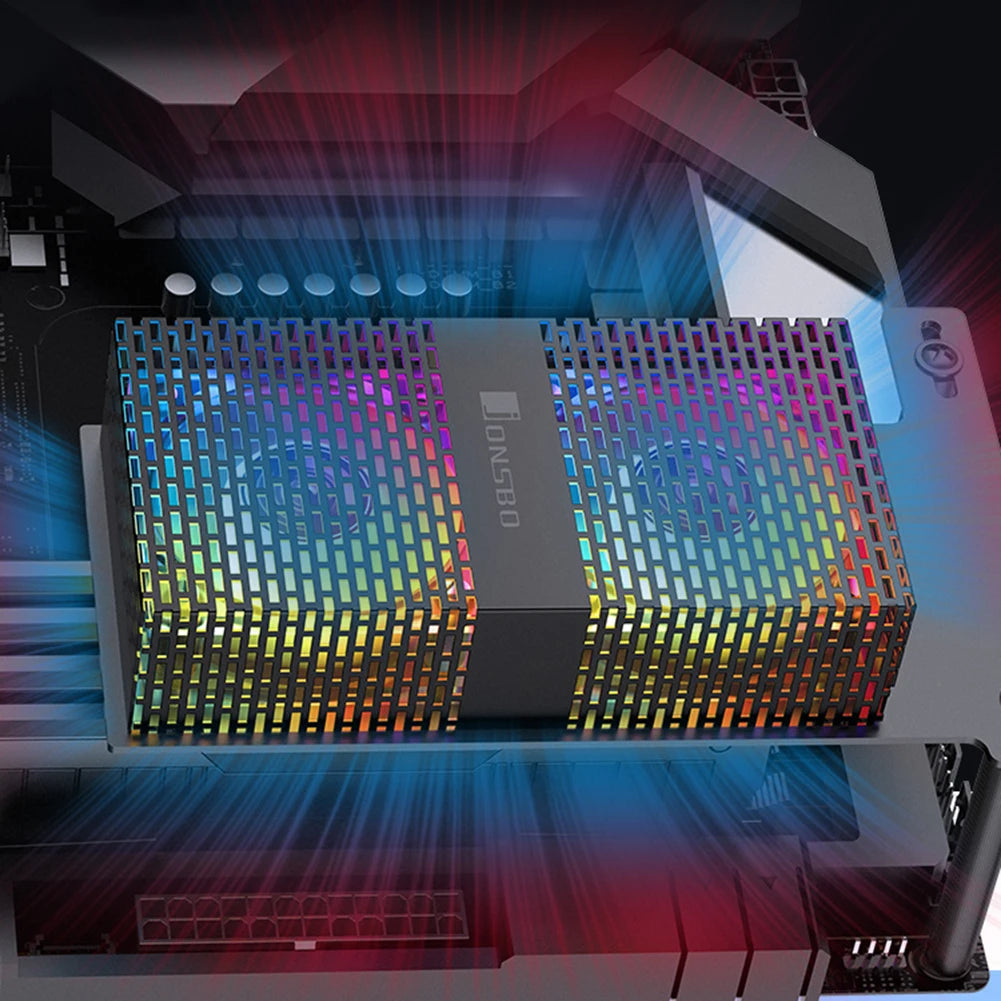 JONSBO NF-2 Memory Heat Sink Dual 5020 Fan DDR4 DDR5 5V 3PIN ARGB RAM Heatsink Cooler PC Memory Cooling Radiator for Computer PC