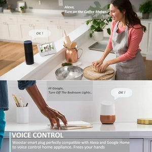 Melery Wifi Smart Power Plug AU Adapter Color LED Light Mini Homekit Socket Voice Control Works with Alexa Google Home Tuya App