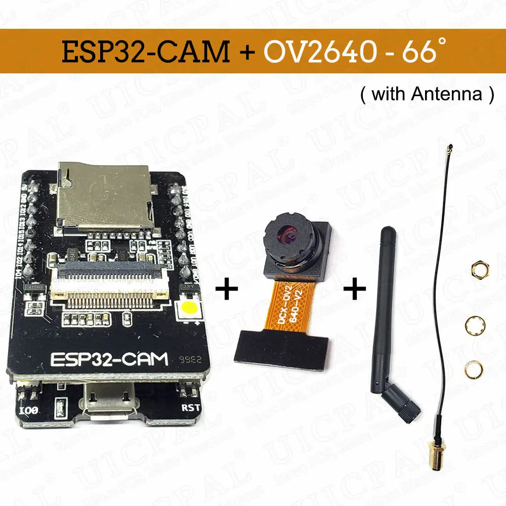 OV2640 ESP32 Cam Set with DVP 24pin Camera 66 120 160 Degree 850nm Night Vision 2MP 2.4 GHz 8MB PSRAM Wireless Bluetooth Module