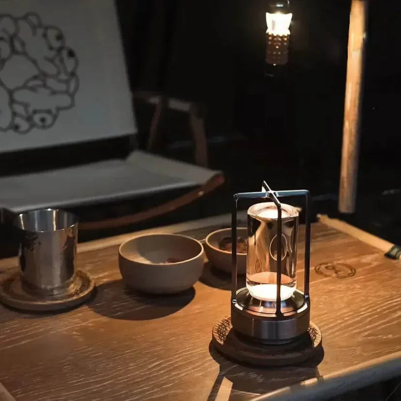 LED Light Bulb Japanese Portable Rechargeable Metal Texture,Camping, Outdoor Birthday Party Atmosphere Lamp bedroom decoration