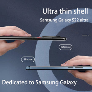 Metal Shell For Samsung Galaxy S24 S23 S22 S21ultra Phone Case Built in Lens protection titanium alloy mobile protect back cove