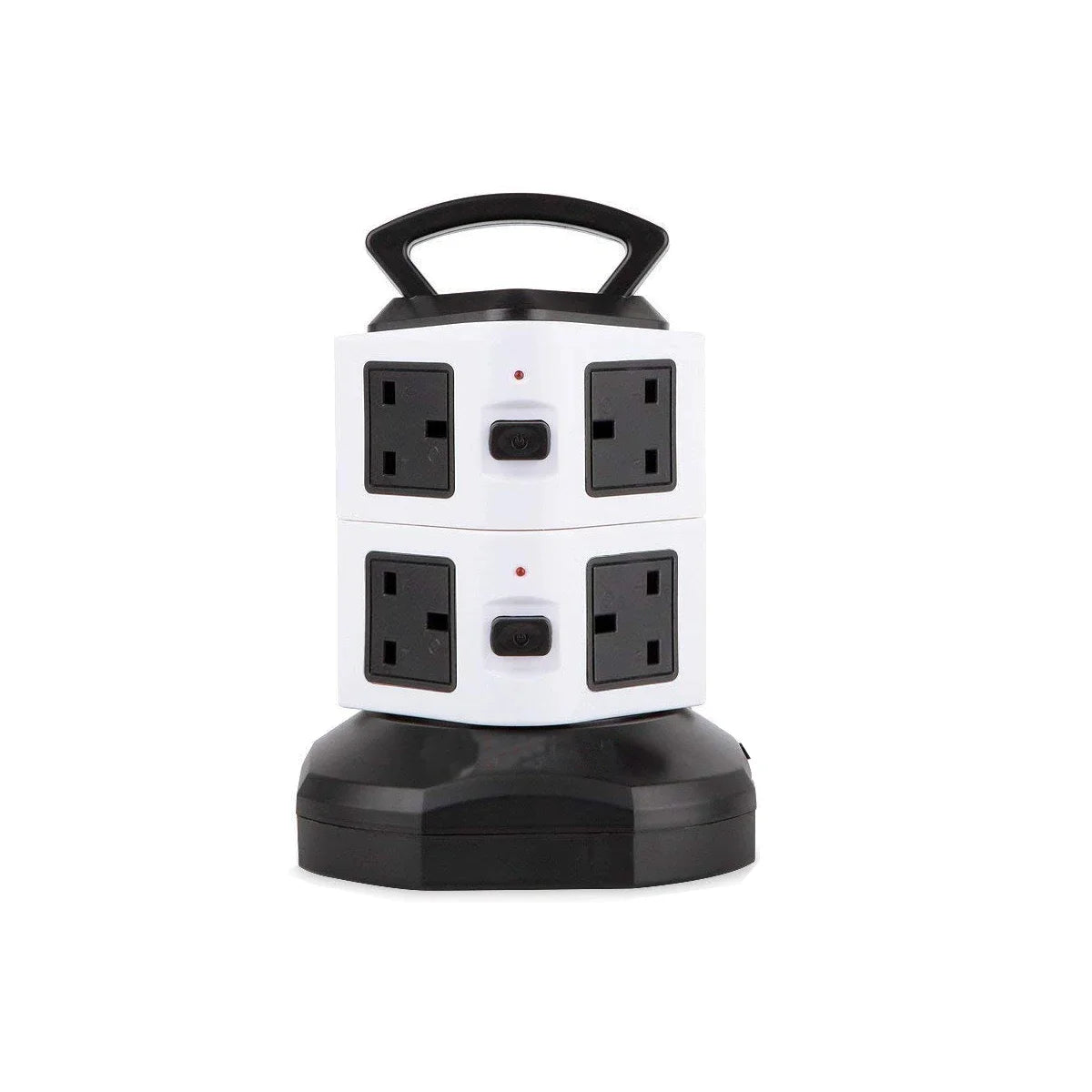 Melery Vertical Power Strip Surge Protector Tower Layer Outlet UK Electric Plug Socket USB Charger 3m Extention Cord Office Home
