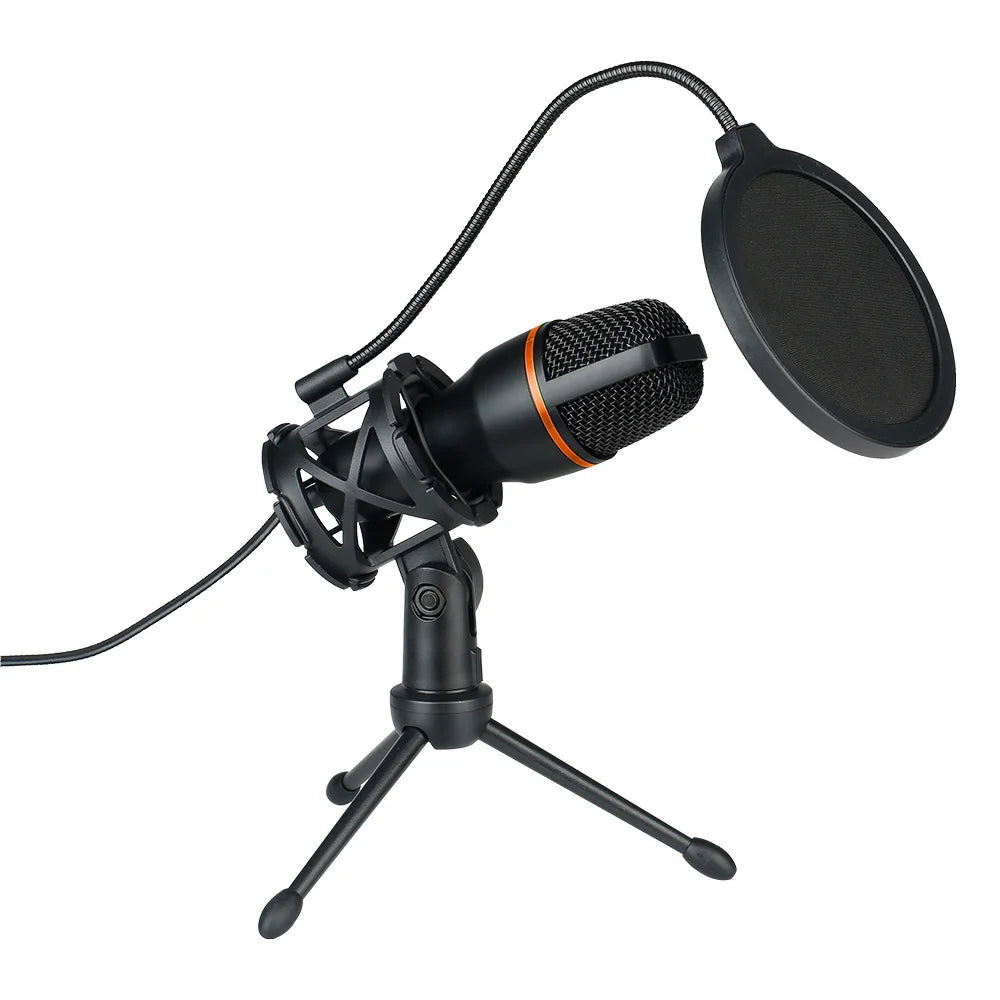 USB Condenser Microphones For PC Computer Laptop Video Singing Gaming Recording Professional USB Anti-Spray Microphone