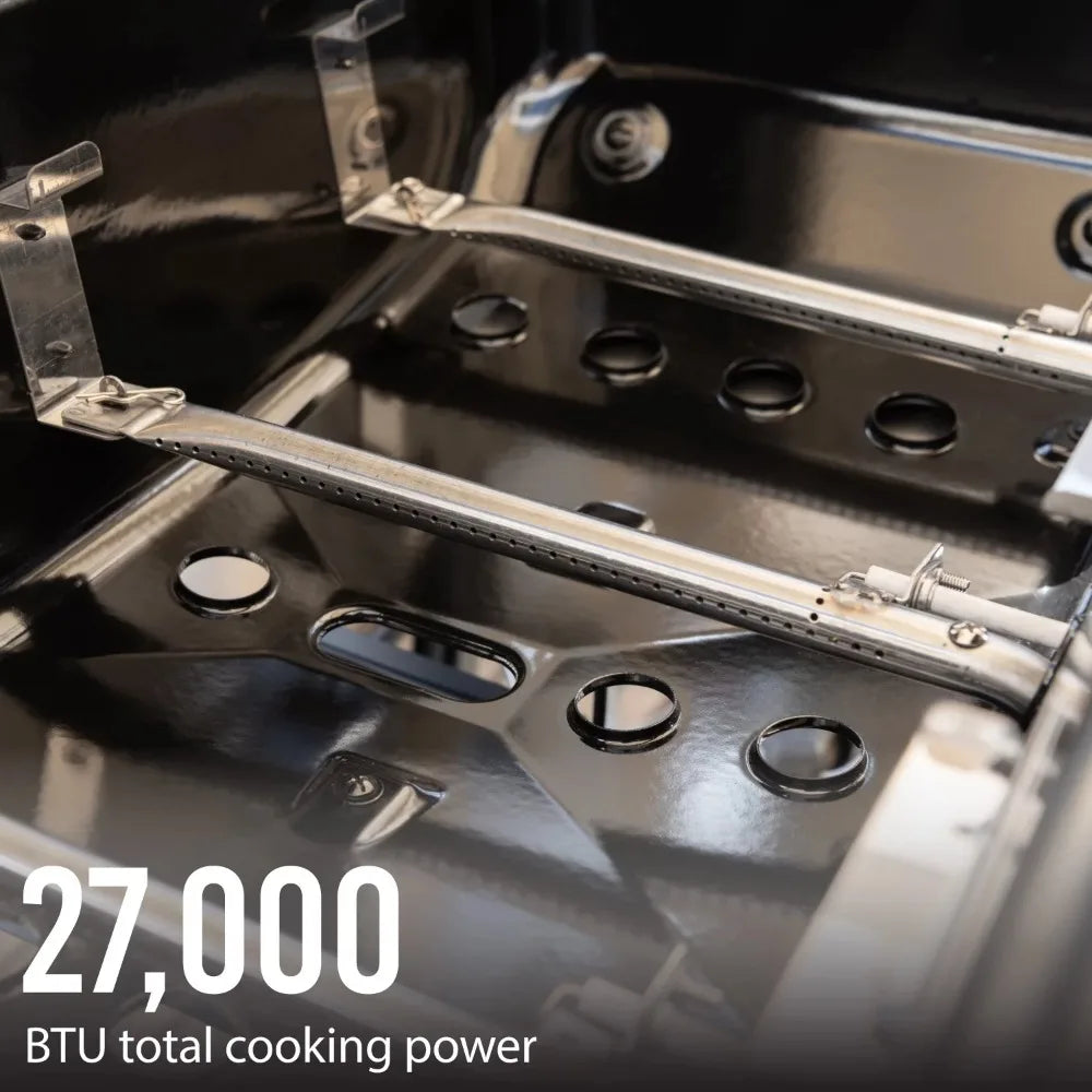 19 Barbecue 2 Burner Propane Gas Grill Camping Furnace  Cookware Bbq Brazier Kitchen Dining Bar Home Garden - Stereotech