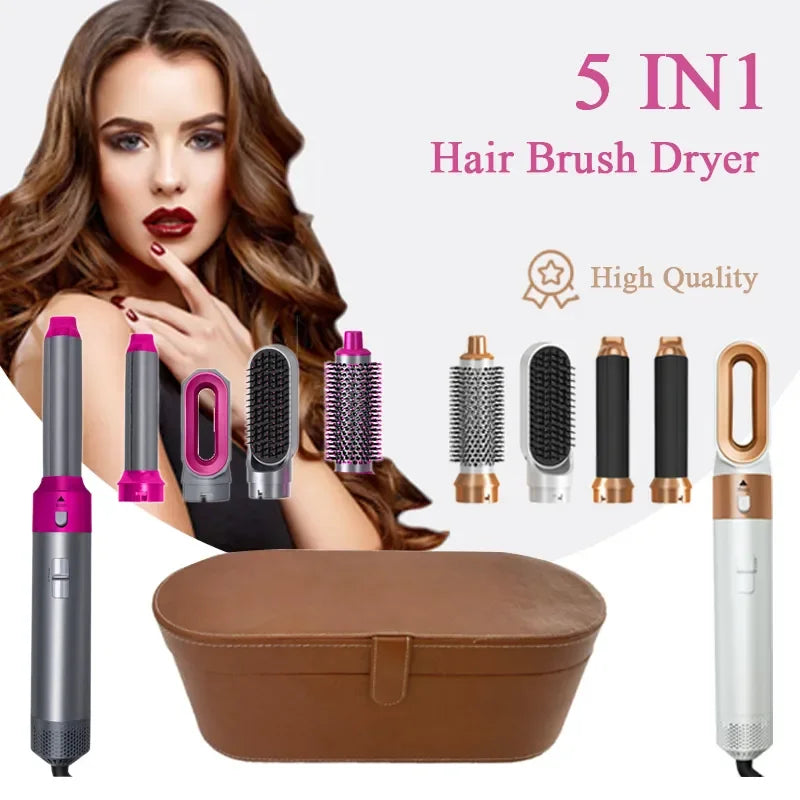 5 in 1 Hair Dryer Brush with Negative Ion Professional Curling Iron Auto Wrap Curlers  For Dyson Airwrap Hair Dryer Household