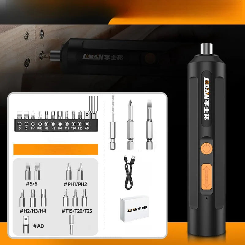 Electric Screwdriver Rechargeable Household Screwdriver Small Multi-Function Electric Screwdriver Lithium Battery Automatic Tool