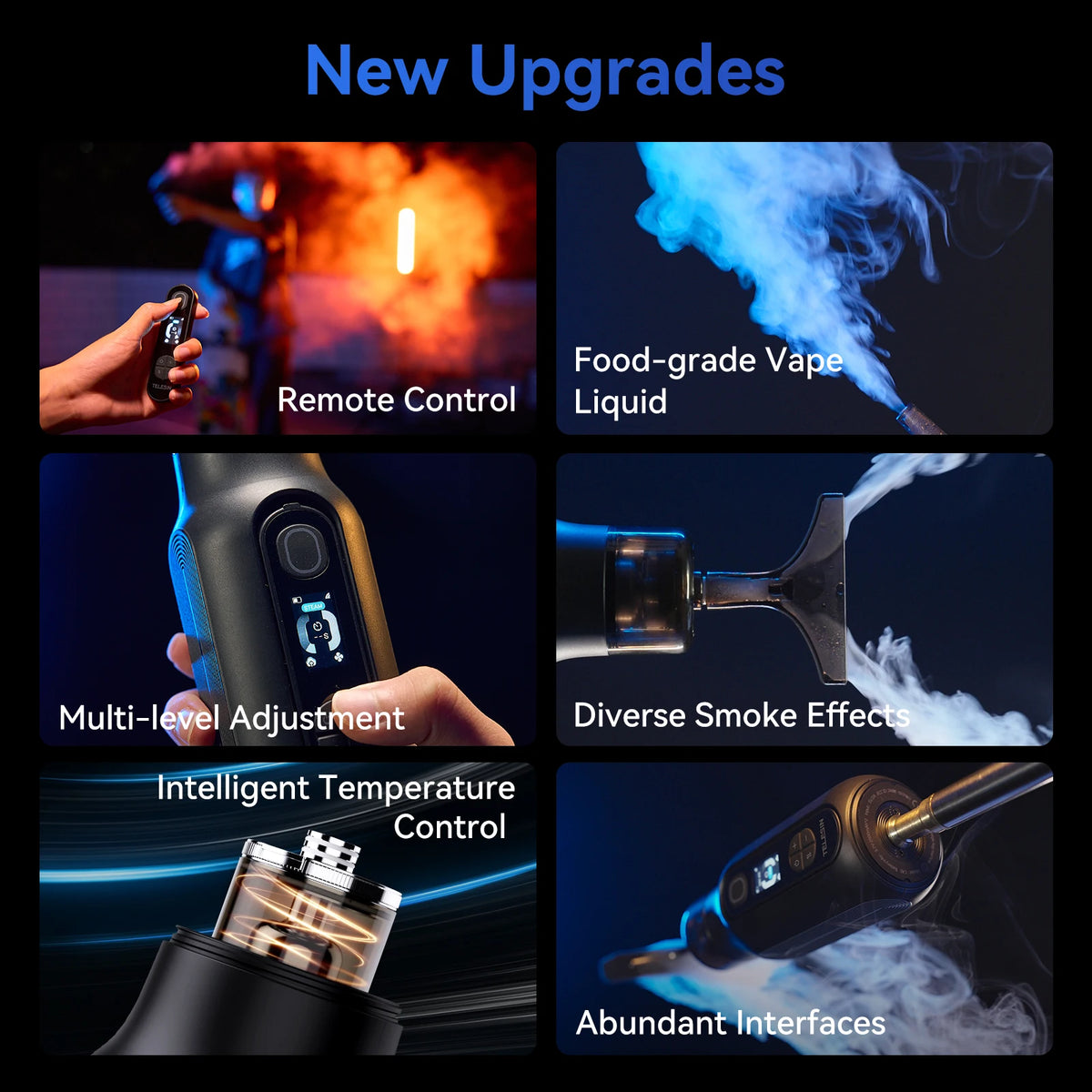 TELESIN Smoke Machine Photography Smoke Effect Portable Smoke Maker with Remote Control Fogger Machine For Video Shoot Party