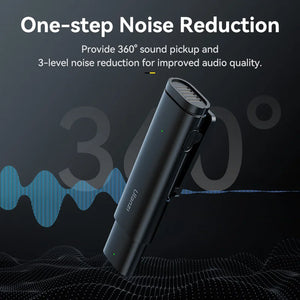 Ulanzi WM-10 Wireless Clip-on Microphone Smartphone Mic for iPhone Android Noise Reduction Microphone