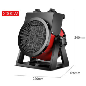 2000W Electric Air Heater Office Electric Heater Household Small Sun Industrial Heater Small Energy-saving 220V