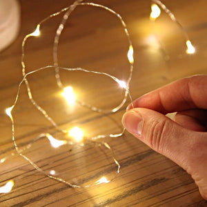 LED String Light Silver Wire Fairy Warm White Garland Home Birthday Wedding Party Curtain Decoration Holiday Christmas Lights 3M