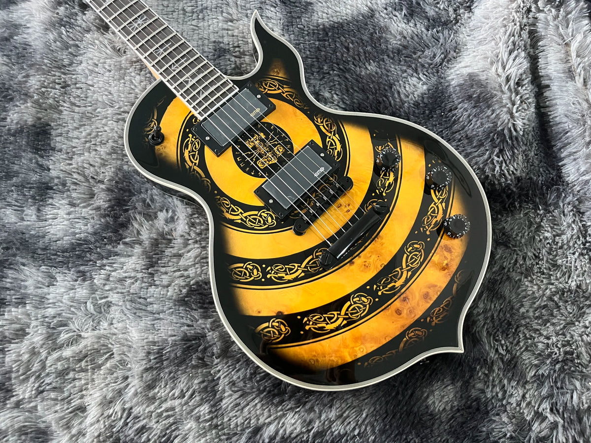 Chinese Electric Guitar Mahogany Body And Maple Neck Zakk Black Hardwae  6 Strings